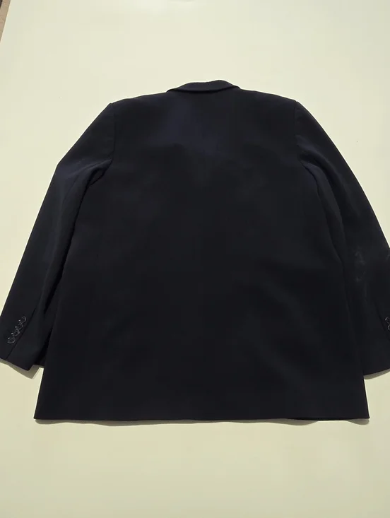 MICHAEL KORS Navy One Button Mensy Blazer Long Sleeve Front Button Size 16 - Picture 12 of 13